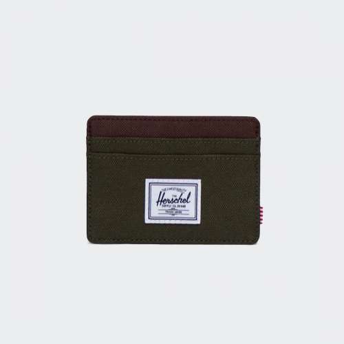 PORTA-CARTÕES HERSCHEL CHARLIE IVY GREEN/CHICORY COFFE