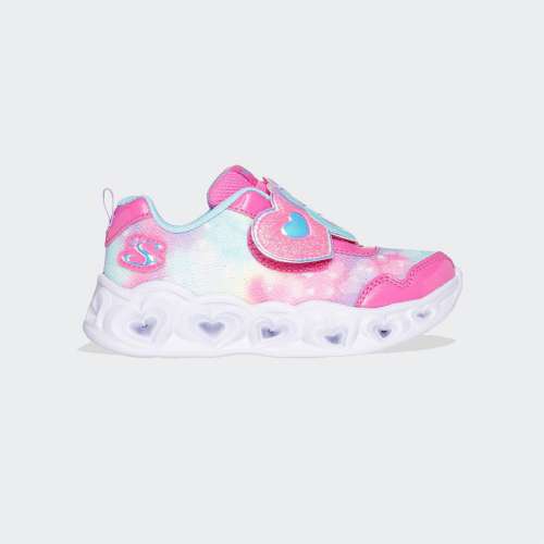 SKECHERS HEART LIGHTS PINK/TURQUOISE