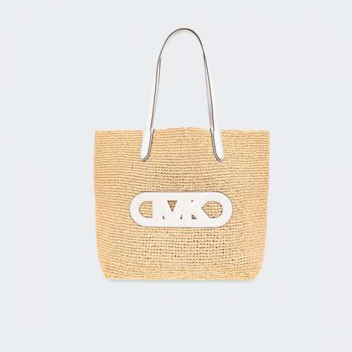 MALA MICHAEL KORS ELIZA TOTE NAT/OPTIC WHITE