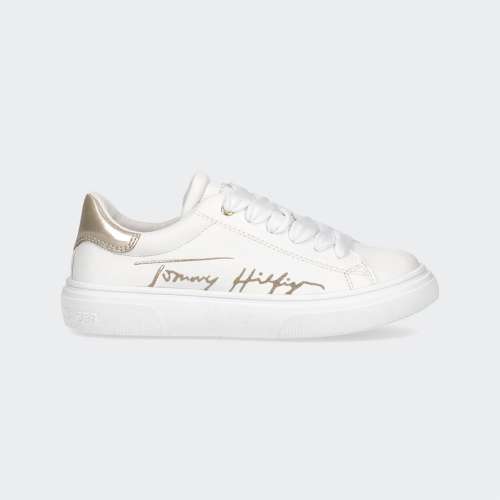TOMMY HILFIGER LOW CUT LACE UP WHITE/PLATINIUM