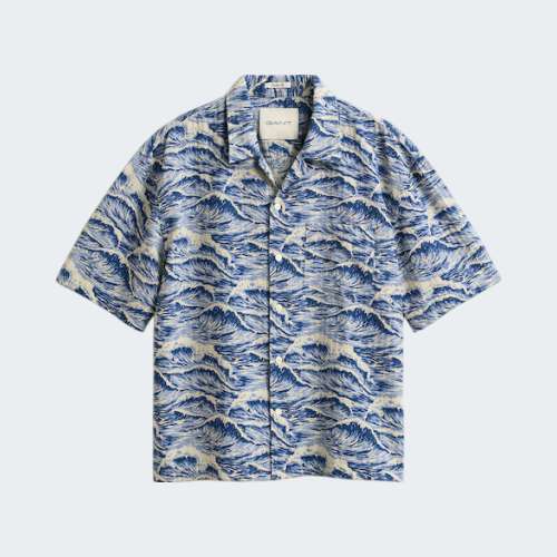 CAMISA GANT REL AOP CAMP COLLAR