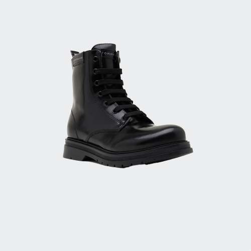 BOTAS TOMMY HILFIGER LACE UP ANKLE BOOTS BLACK