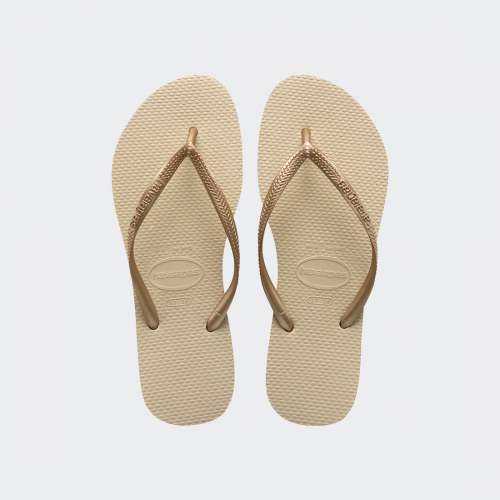 HAVAIANAS SLIM SAND GREY/LIGHT GOLDEN