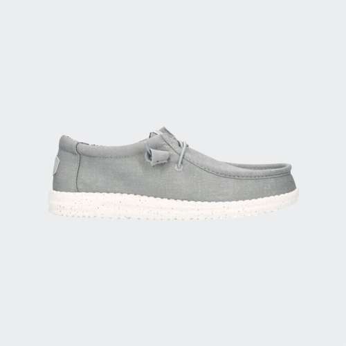 HEY DUDE WALLY CANVAS LIGHT GREY