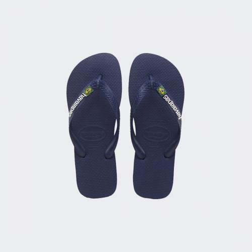 HAVAIANAS K BRASIL LOGO NAVY BLUE