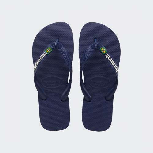 HAVAIANAS BRASIL LOGO NAVY BLUE