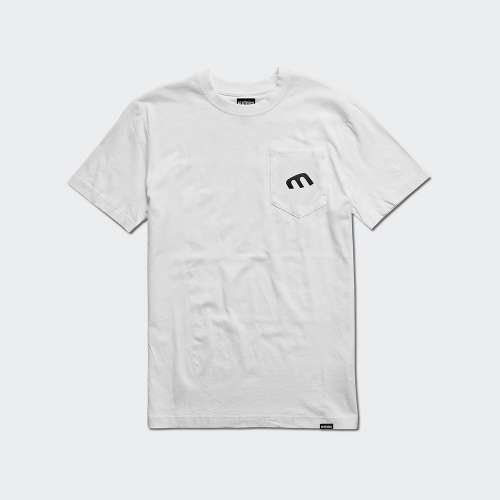 TSHIRT ETNIES STYLE E POCKET WHITE