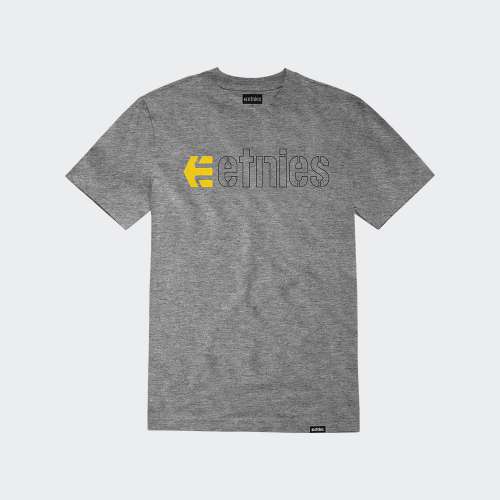 TSHIRT ETNIES ECORP GREY/YELLOW