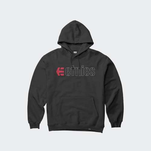 HOODIE ETNIES ECORP BLACK/RED/WHITE