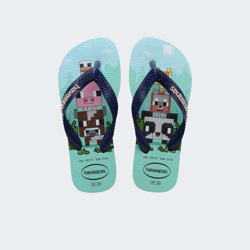 HAVAIANAS KIDS MINECRAFT LAVENDER BLUE