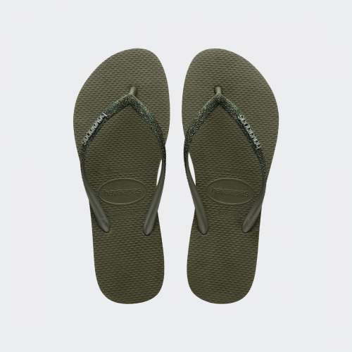 HAVAIANAS SLIM GLITTER II GREEN OLIVE
