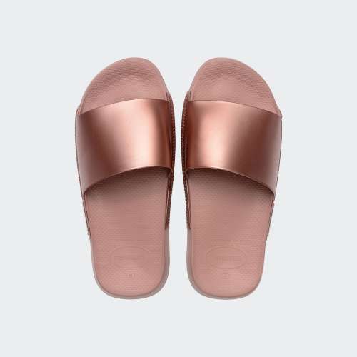 HAVAIANAS SLIDE CLASSIC METALLIC CROCUS ROSE