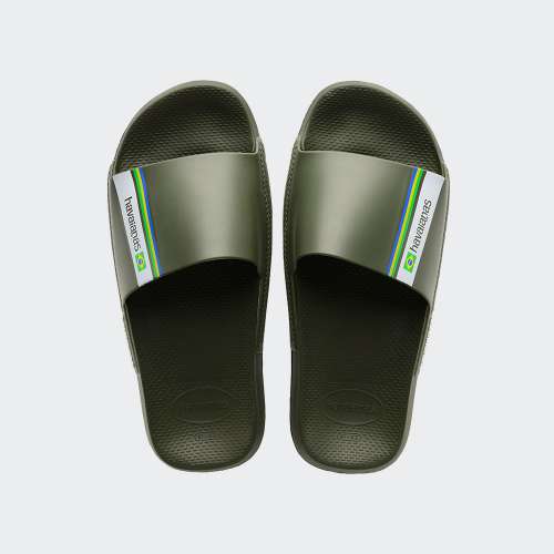 HAVAIANAS SLIDE BRASIL GREEN