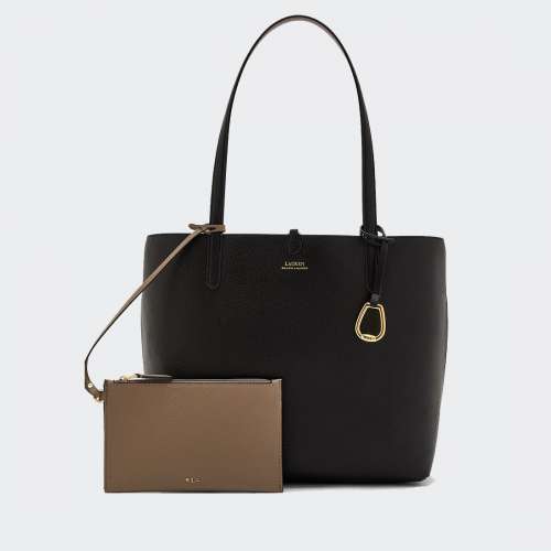 MALA RALPH LAUREN FAUX PEBBLE BLACK