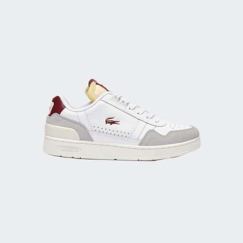 LACOSTE T-CLIP WHT/BURG