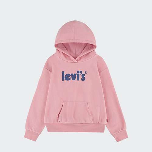 HOODIE LEVIS POSTER LOGO BRIDAL ROSE