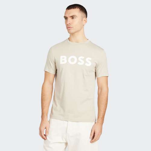 TSHIRT BOSS THINKING LIGHT BEIGE