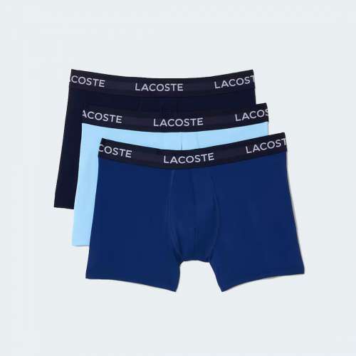 PACK 3 BOXERS LACOSTE 5H9623 NAVY BLUE/METH