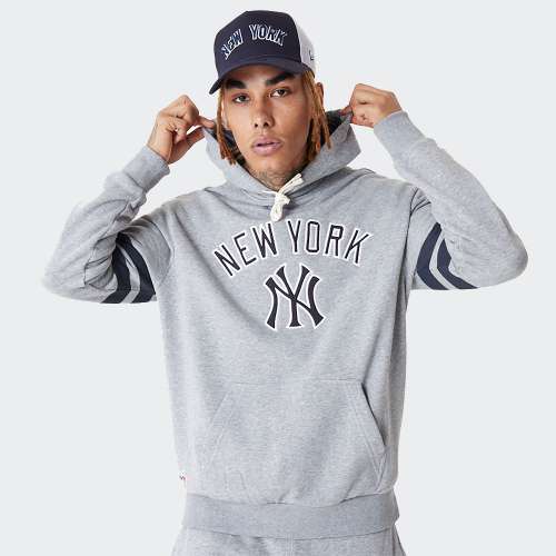 HOODIE NEW ERA NEW YORK YANKEES MLB LIFESTYLE HEATHER GREY/NAVY