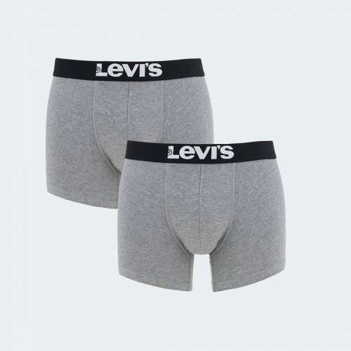 PACK 2 BOXERS LEVIS SOLID MIDDLE GREY MELANGE