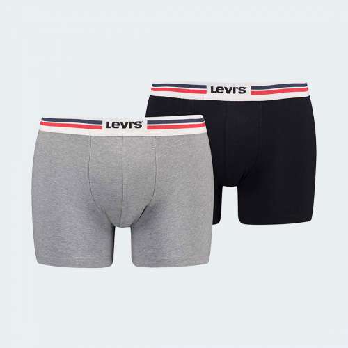PACK 2 BOXERS PLACED MIDDLE GREY MELANGE