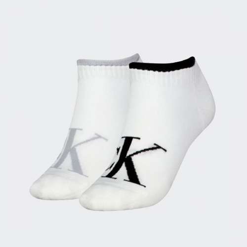MEIAS CALVIN KLEIN SNEAKER WHITE/BLACK