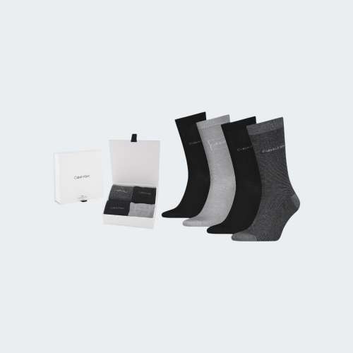 MEIAS CALVIN KLEIN GIFTBOX BLACK/GREY