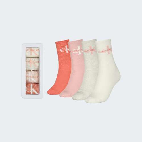 MEIAS CALVIN KLEIN GIFTBOX OFF WHITE/LIGHT PEACH