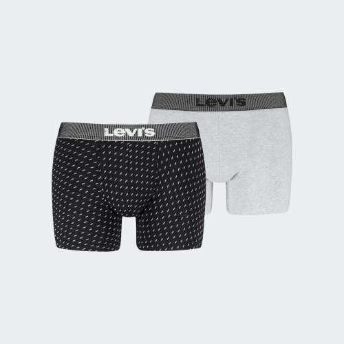 PACK 2 BOXERS LEVIS DENIM BLACK GREY