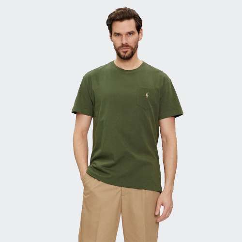 TSHIRT RALPH LAUREN JERSEY DARK SAGE