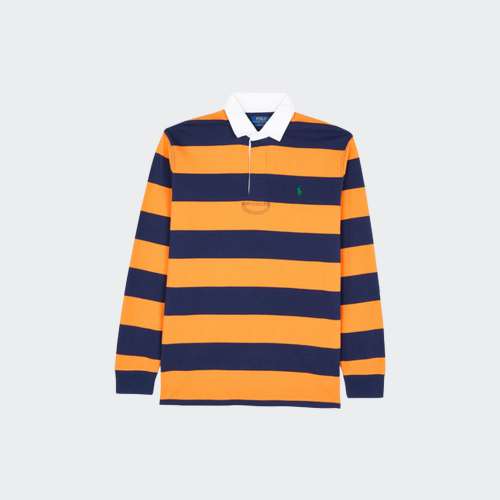 POLO RALPH LAUREN JERSEY LSL NEWPORT NAVY/S ORANGE