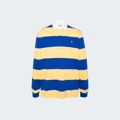 POLO RALPH LAUREN JERSEY LSL CHROME YELLOW/CR ROYAL