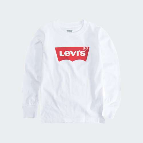 LONGSLEEVE LEVIS BATWING WHITE