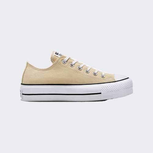 CONVERSE CHUCK TAYLOR ALL STAR PLATFORM OAT MILK/WHITE/BLACK