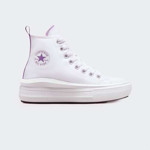 CONVERSE CHUCK TAYLOR HIGH TOP MOVE WHITE/PIXEL/PURPLE/WHITE