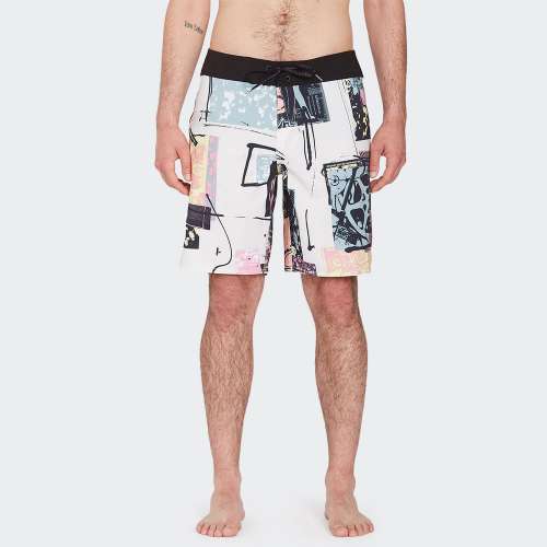 CALÇÕES VOLCOM V ENTERTAINMENT WHITECAP/GREY