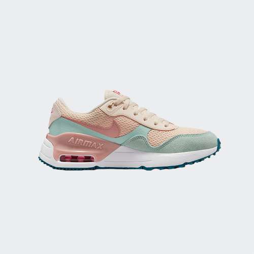 NIKE AIR MAX SYSTM BIG KIDS BEIGE/RED