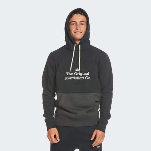 HOODIE QUIKSILVER EMBOSS BLACK