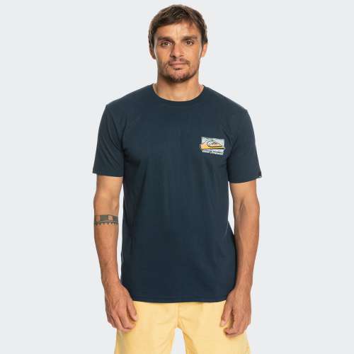 TSHIRT QUIKSILVER RETRO FADE NAVY BLAZER