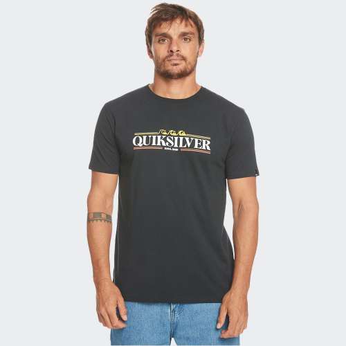 TSHIRT QUIKSILVER GRADIENT LINE BLACK