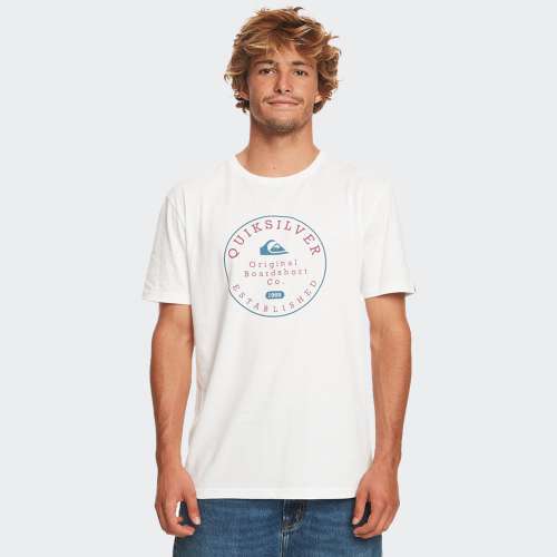 TSHIRT QUIKSILVER CIRCLE TRIM WHITE