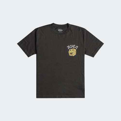 TSHIRT RVCA WILD CAT PIRATE BLACK