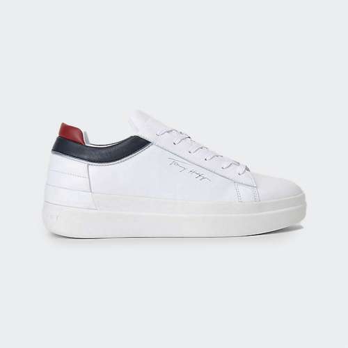 TOMMY HILFIGER LOGO CUPSOLE WHITE