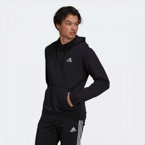 HOODIE ADIDAS ESSENTIALS FLEECE BLACK/WHITE