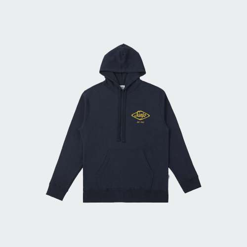 HOODIE/SWEATSHIRT SANJO FLOCKED LOGO NAVY