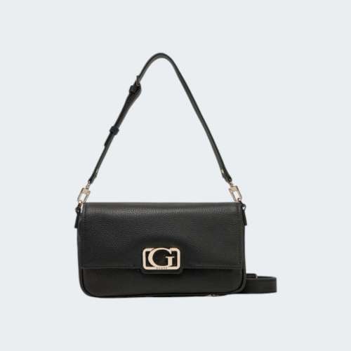 MALA GUESS CIRCLE FLAP SHOULDER BLACK
