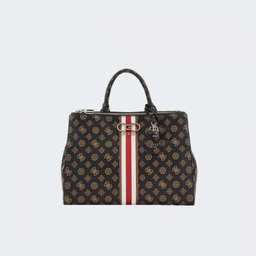 MALA GUESS NELKA STATUS SATCHEL MOCHA LOGO