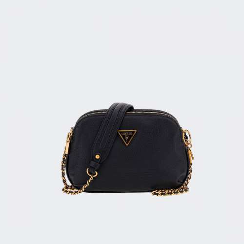 MALA GUESS BECCI DOUBLE ZIP CROSSBODY BLACK