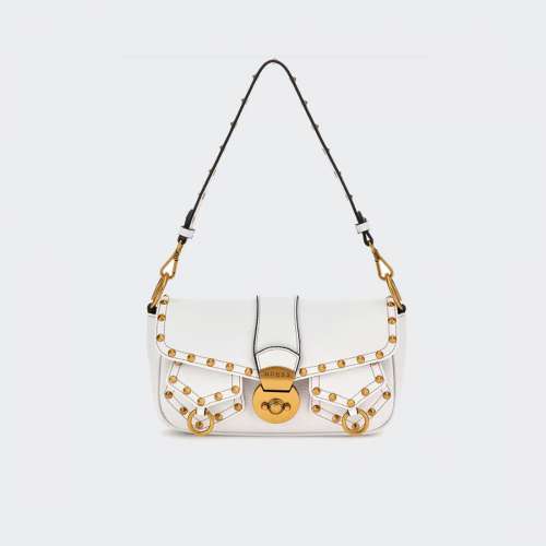 MALA GUESS SARDINIA VINTAGE FLP SHLDR WHITE