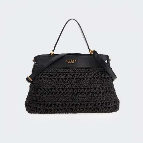 MALA GUESS LIGURIA SATCHEL BLACK